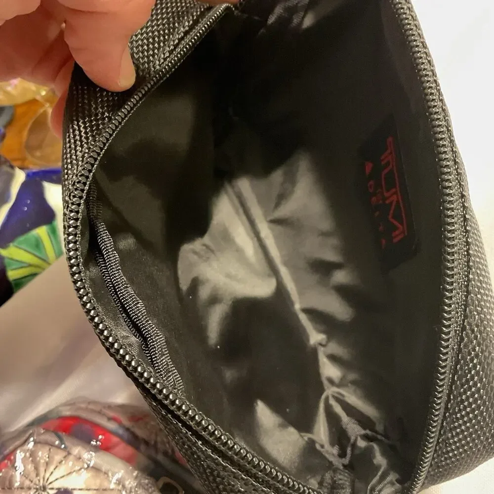 TUMI For Delta Ballistic Black Toiletry Tech Pouch Bag